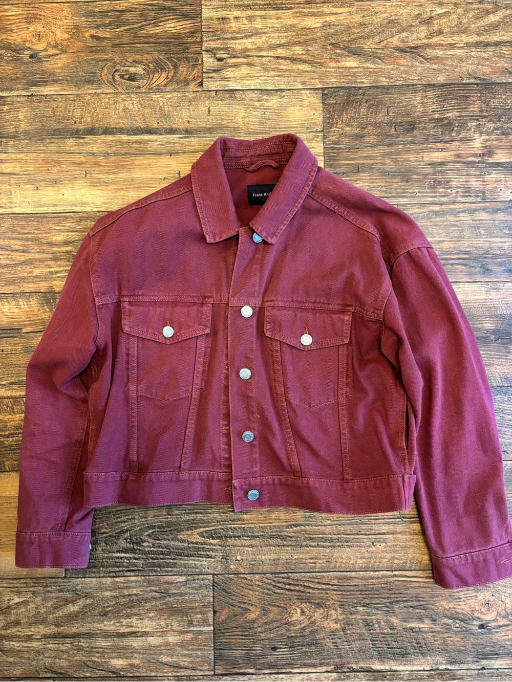 Frank and Oak burgundy jacket